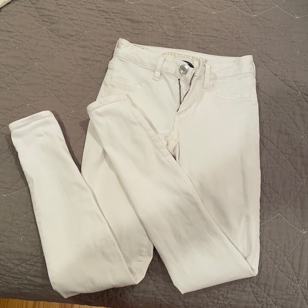 American Eagle White Jeans Size 0